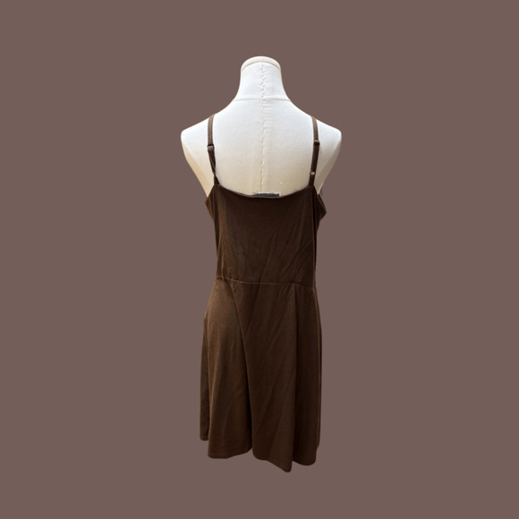 INC Embroidered Mini Dress | Brown Gold | Size M/L | Vintage - Picture 2 of 4